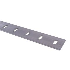 Varilla plana perforada 23.5 x 2 mm aluminio natural 1 m