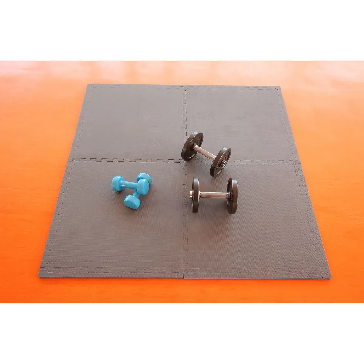 Tapete modular de alta resistencia para Fitness de 4 piezas de 50 x 50 cm Negro, marca Just Home Collection - Foto Principal