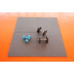 Tapete modular de alta resistencia para Fitness de 4 piezas de 50 x 50 cm Negro