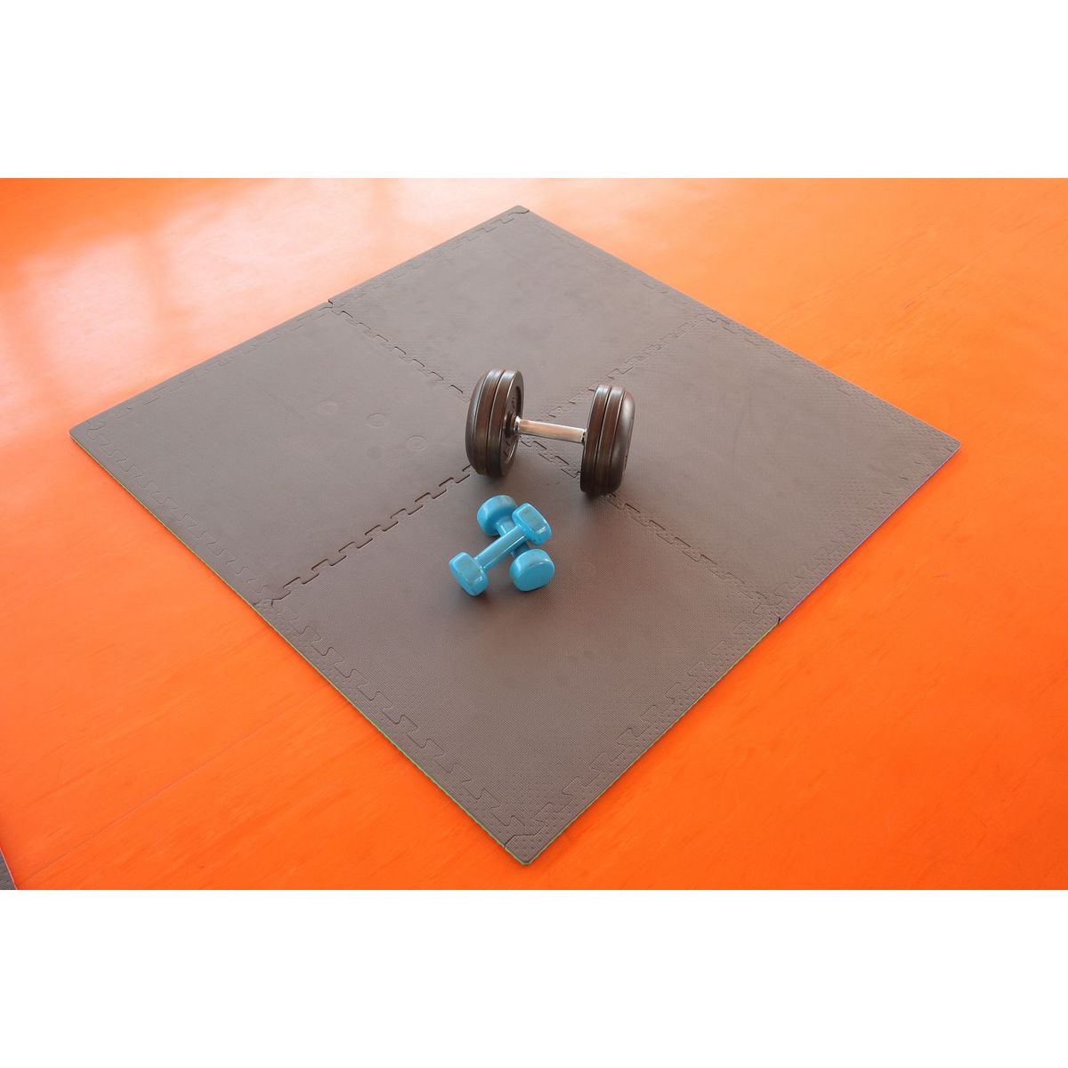 Tapete modular de alta resistencia para Fitness de 4 piezas de 50 x 50 cm Negro, marca Just Home Collection - Foto 2