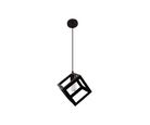 Lámpara colgante Cubo de 1 luz E27 Negro