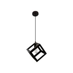 Lámpara colgante Cubo de 1 luz E27 Negro