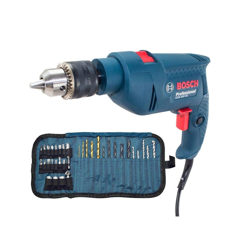 Bosch - Rotomartillo 1/2” 550W + 34 Accesorios