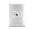 Placa Con 1 Módulo Toma Coaxial Blanco