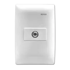 Placa Con 1 Módulo Toma Coaxial Blanco