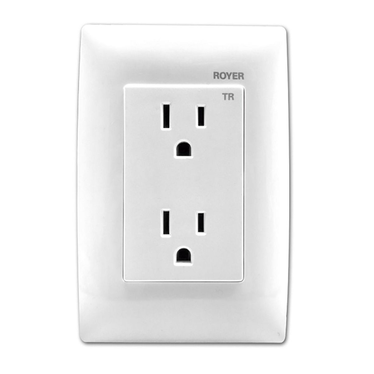 Royer - Placa Armada Con Contacto Doble Blanco