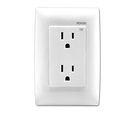Placa Armada Con Contacto Doble Blanco
