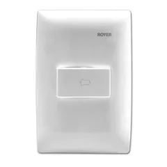 Placa Armada Con 1 Pulsador Timbre Blanco