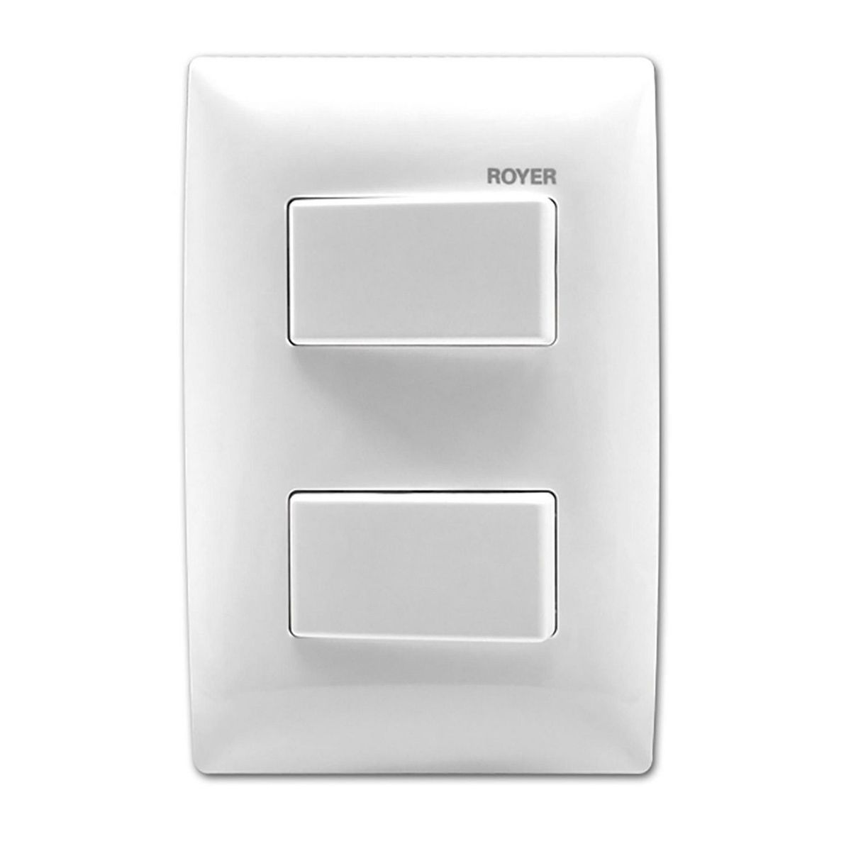 Royer - Placa Armada Con 2 Interruptores Sencillos Blanco