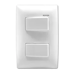 Placa Armada Con 2 Interruptores Sencillos Blanco