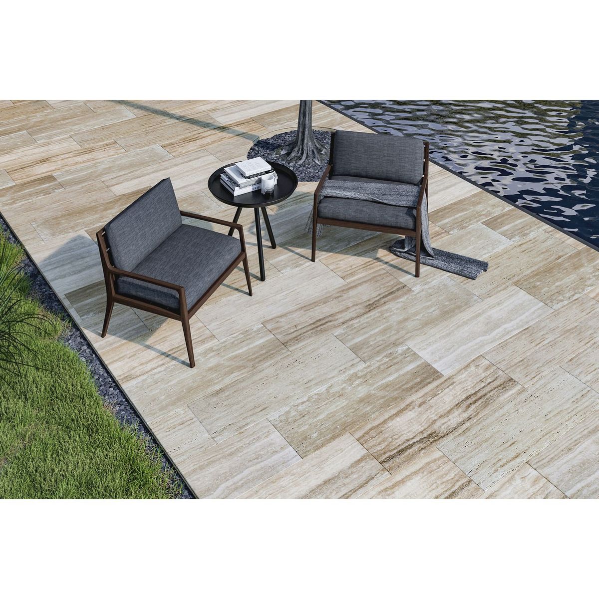 Betania Collection - Mármol Strong Wood Mate 30x90x2 Único 0.54m2