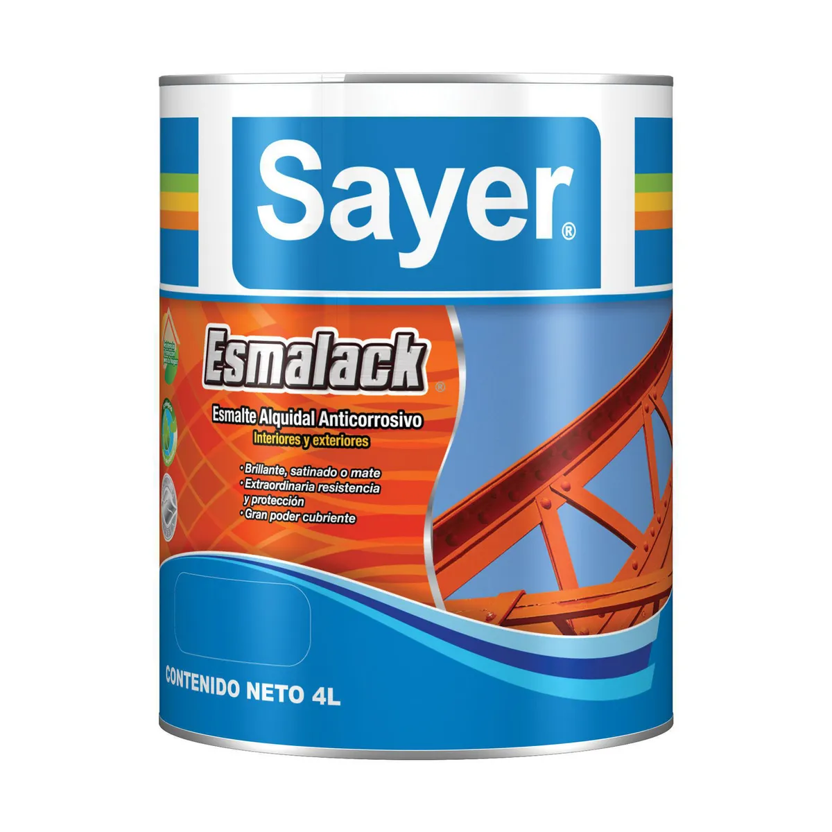 Sayerlack - Esmalte Esmalack Negro Brillante 4L