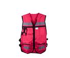 Chaleco Tipo Brigadista Rosa Con Cinta Reflejante