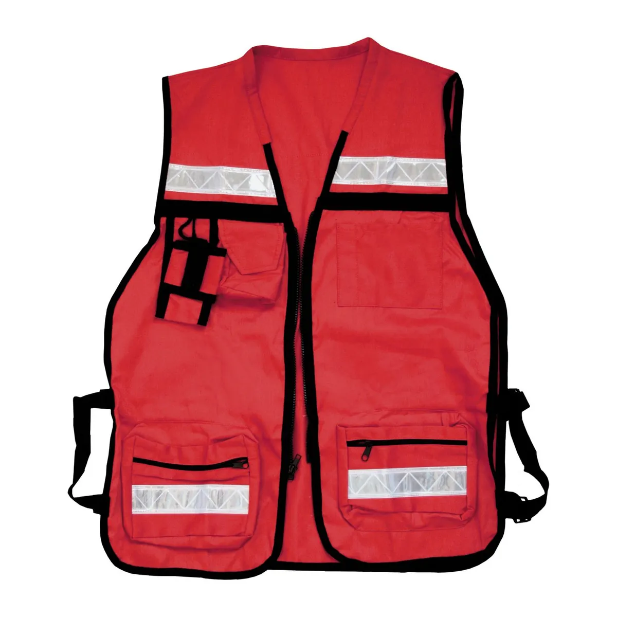 Infra - Chaleco Tipo Brigadista Rojo Con Cinta Reflejante