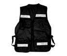 Chaleco Tipo Brigadista Negro Con Cinta Reflejante