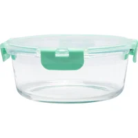 Contenedor de vidrio redondo con tapa clip 1.2 litros