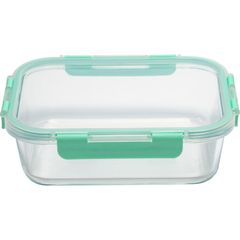 Contenedor de vidrio rectangular con tapa clip 1.5 litros