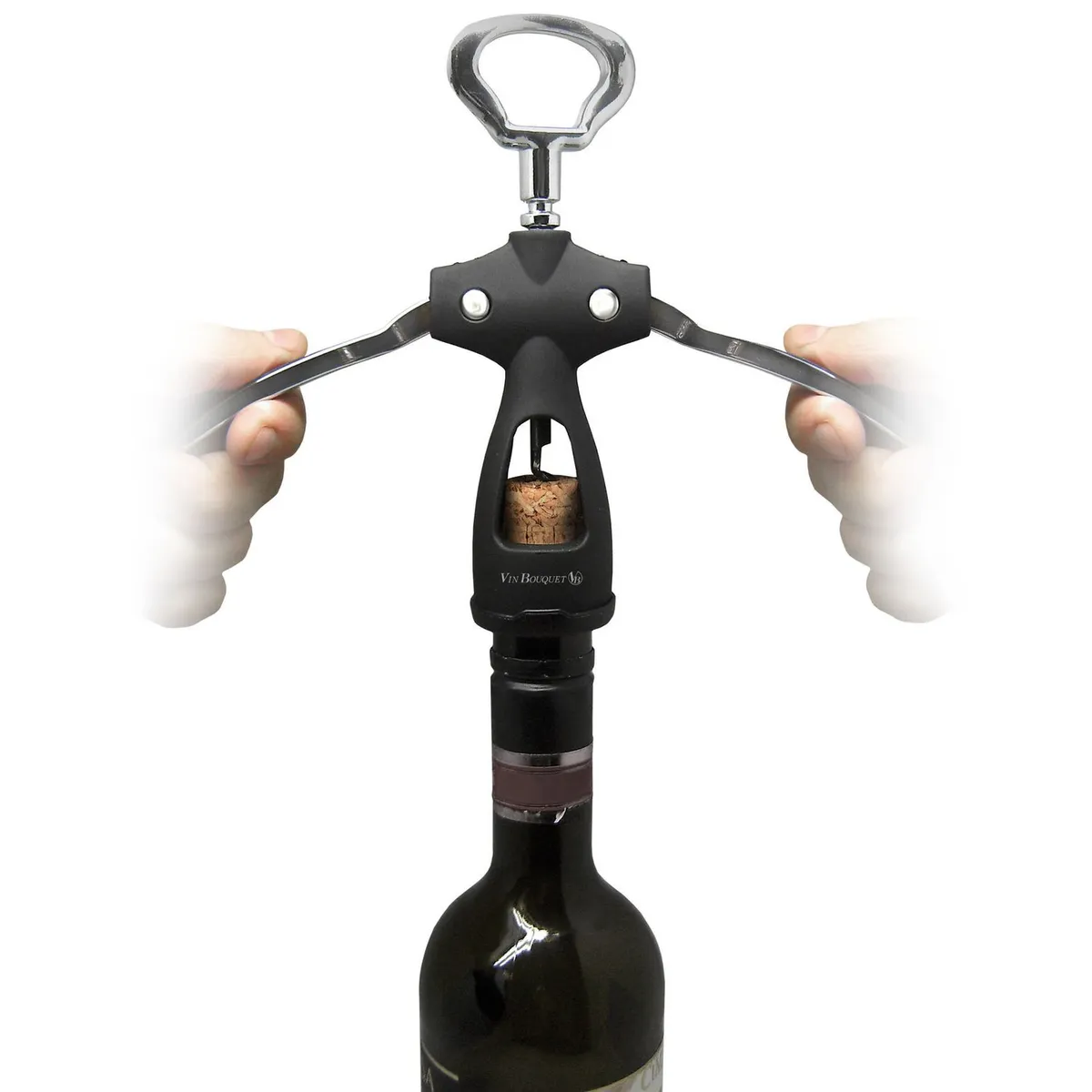 Sacacorchos de alas negro, marca Vin Bouquet - Foto 2