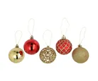 Juego de 40 Esferas Navideñas Color Dorado y Rojo 6 cm