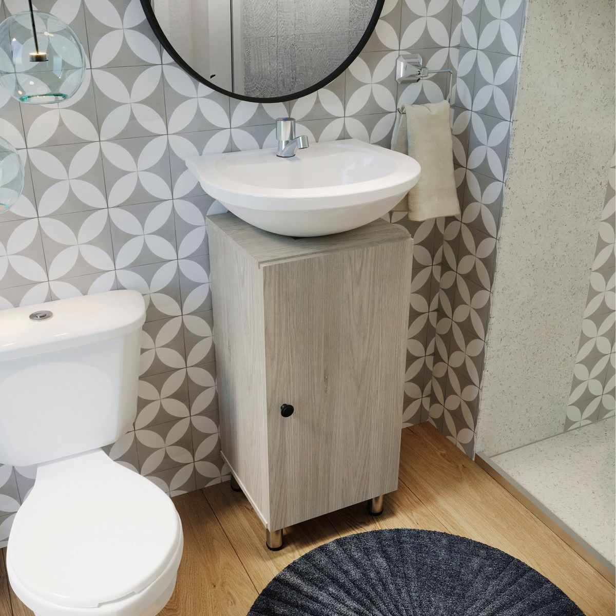 Practimac - Mueble de Baño Dena Gris sin lavabo