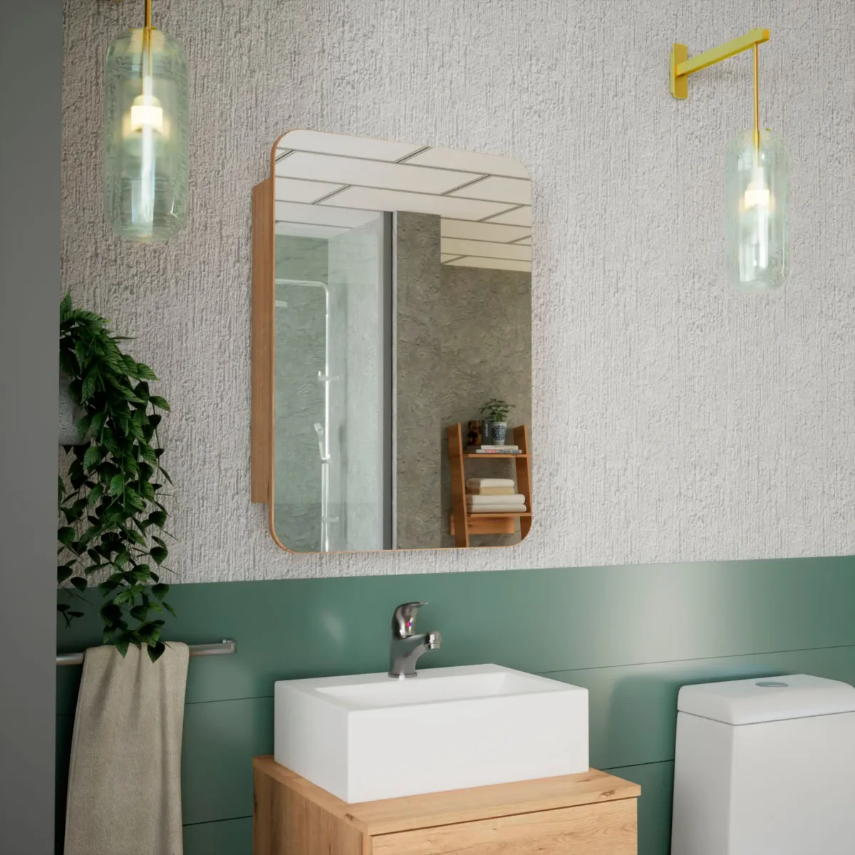 Practimac - Botiquín con Espejo Curvi