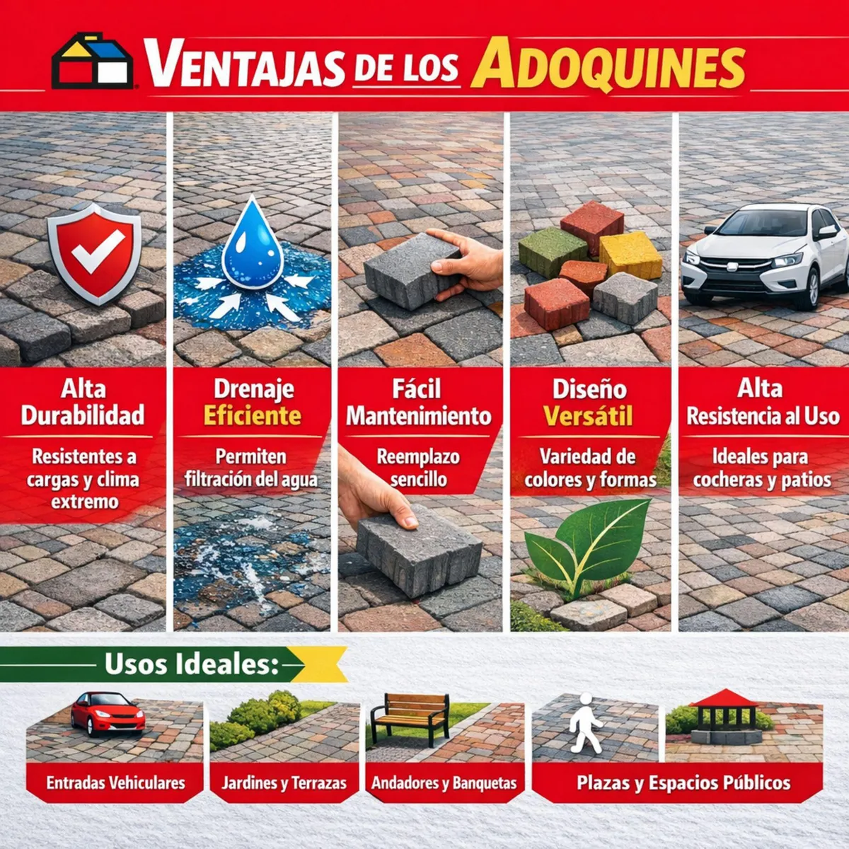 Tabicel - Adoquin venecia negro 400kg 10x20x8