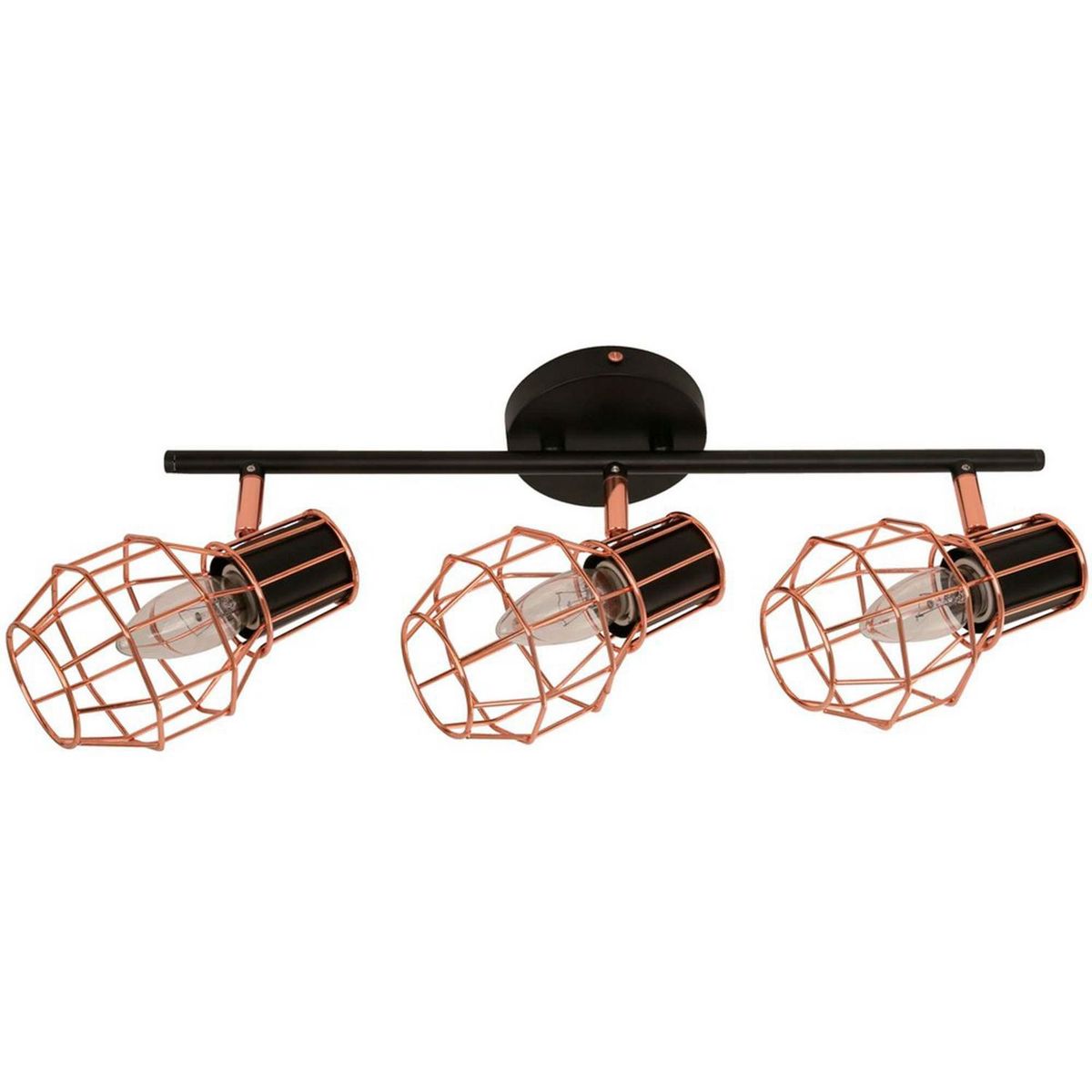 General Lighting - Lámpara de Barra Geométrica 3 Luces E27