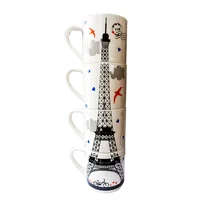 Set 4 tarros Eiffel Tower