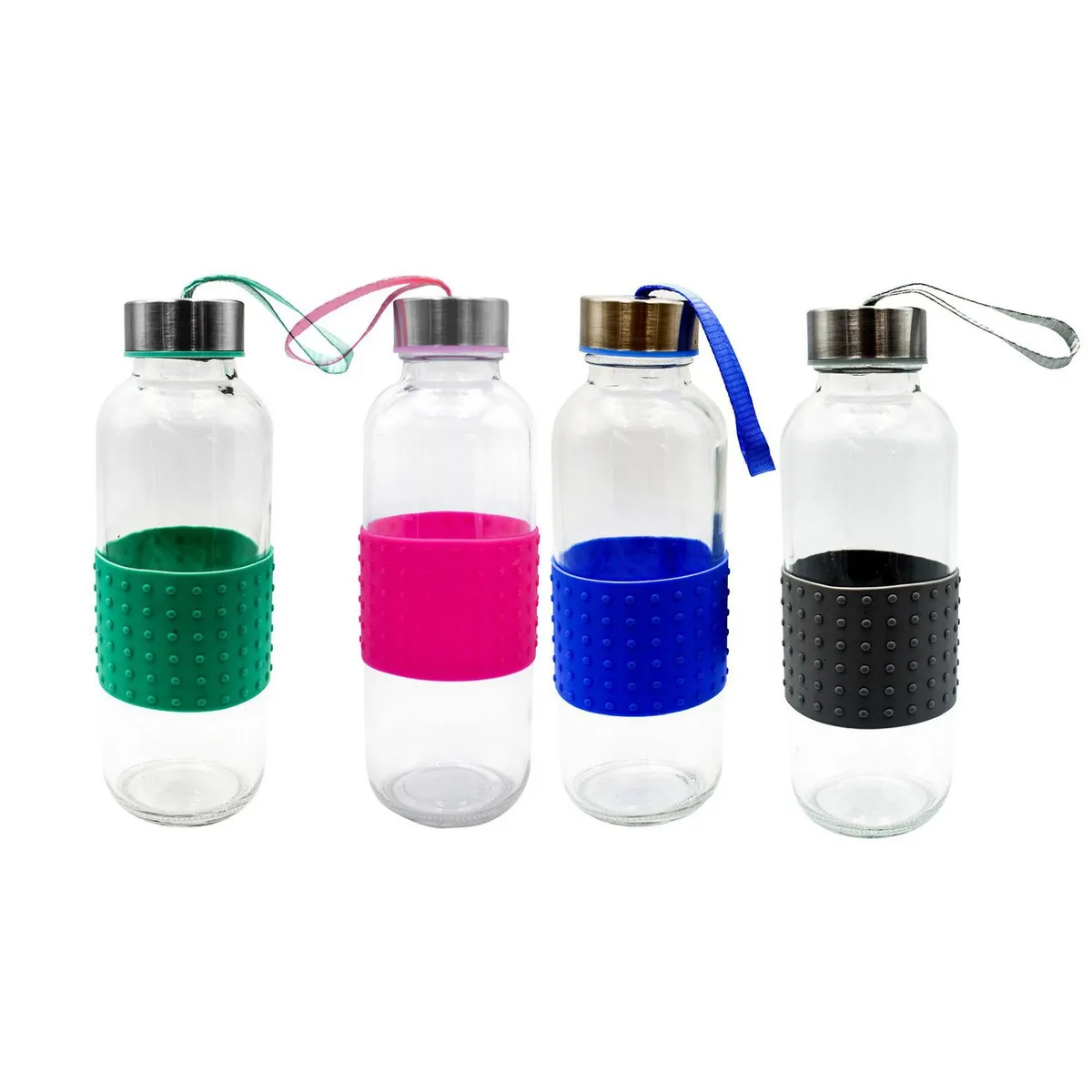 Top Choice - Botella vidrio con silicón 400 ml