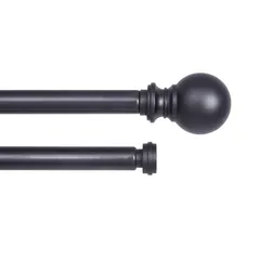 Cortinero Doble Wakefield Bola Negra 91-168 cm