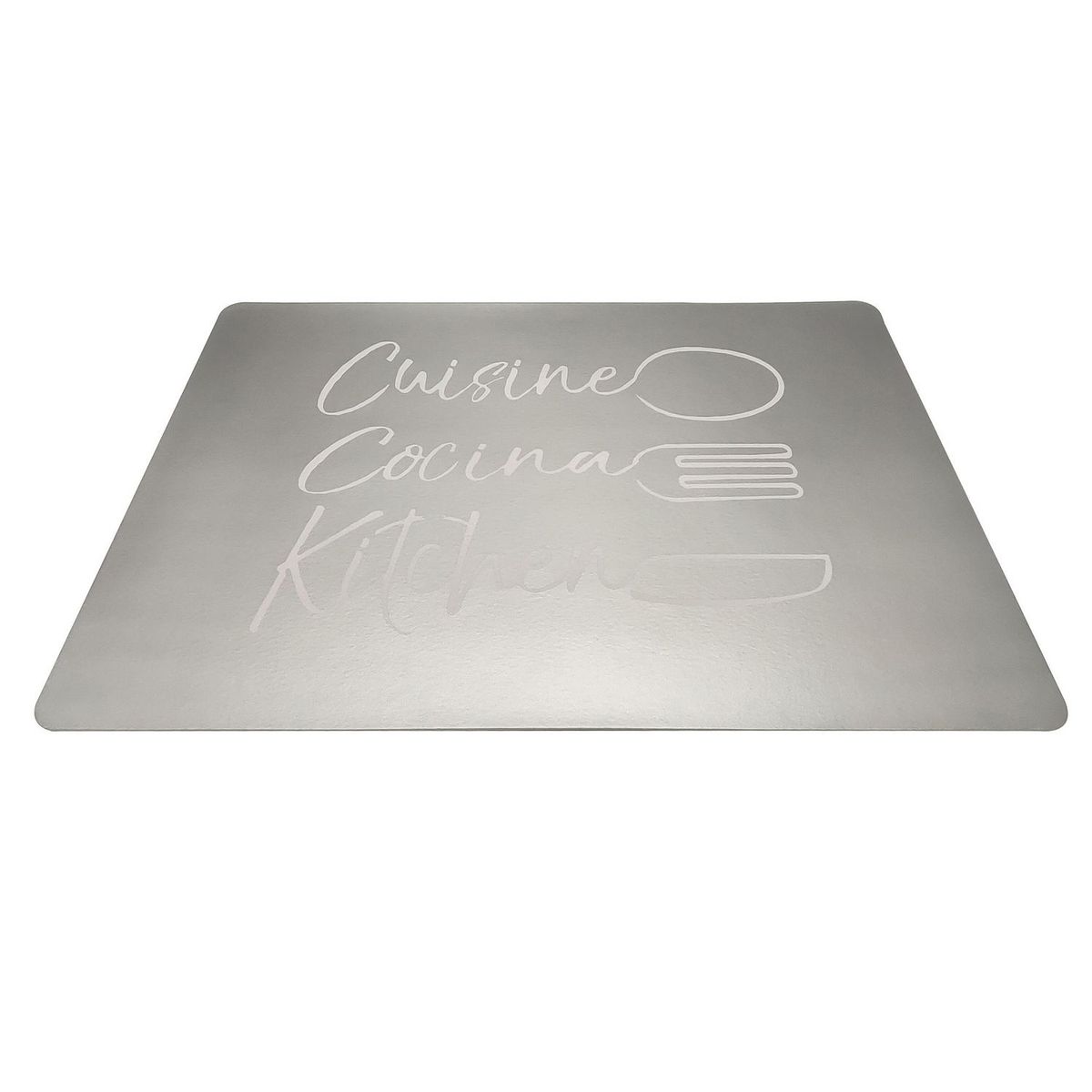 Just Home Collection - Individual PVC Letras Gris