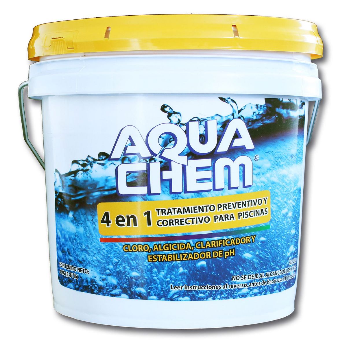 Aquachem - Tratamiento Preventivo y Correctivo para Albercas 4 en 1 de 4 Kilos
