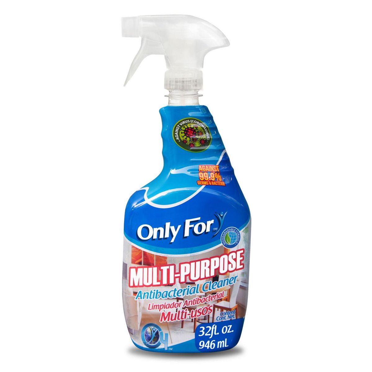 Limpiador Antibacterial Biodegradable Multi-usos, marca Only For - Foto 2