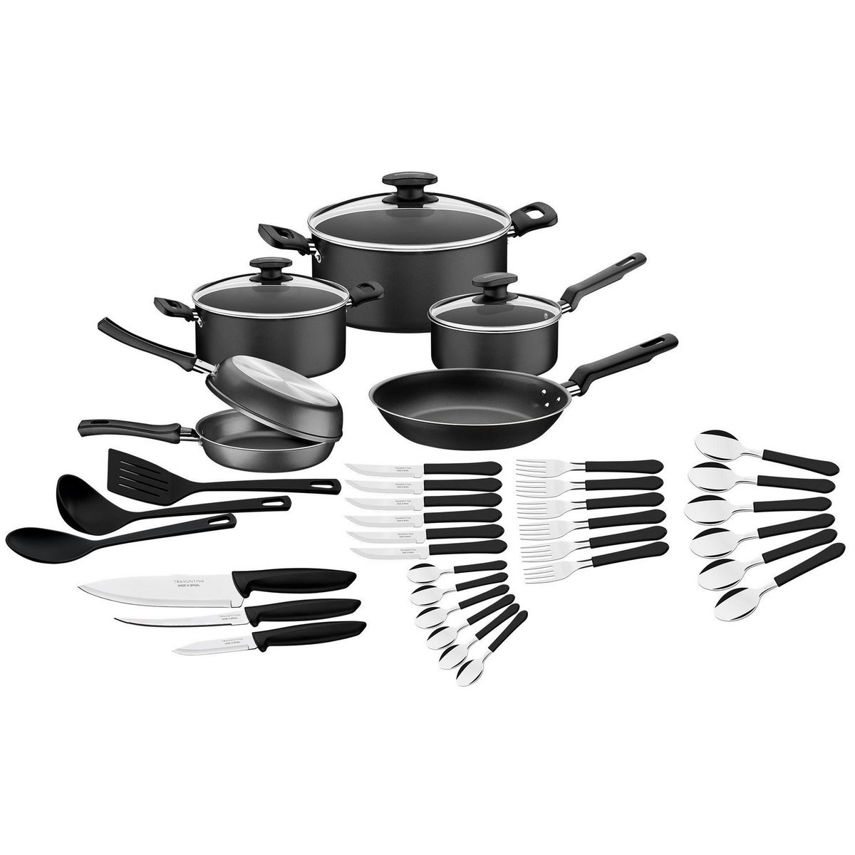 Tramontina - Batería de cocina 38 piezas Tramontina