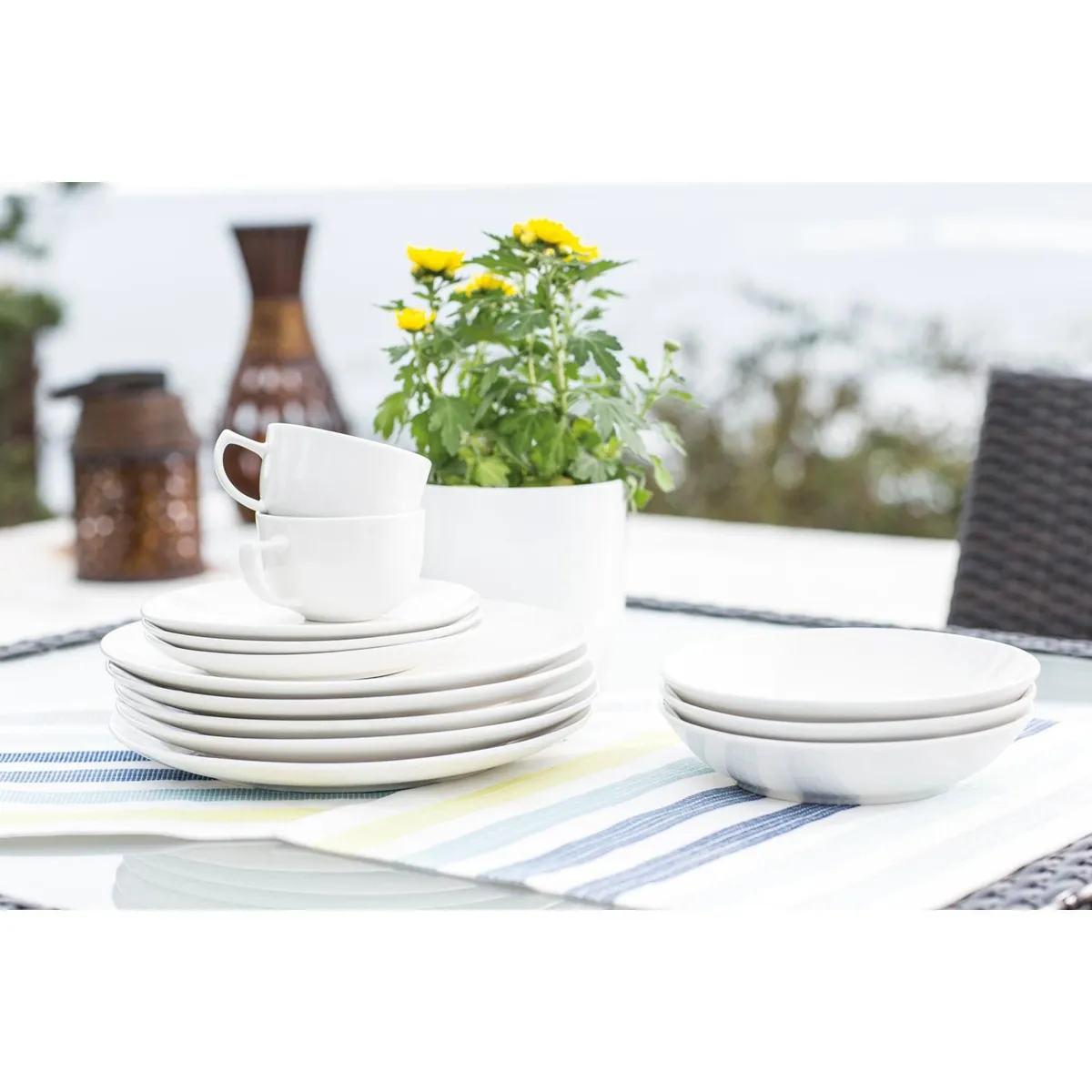 Just Home Collection - Juego de vajilla porcelana 30 piezas