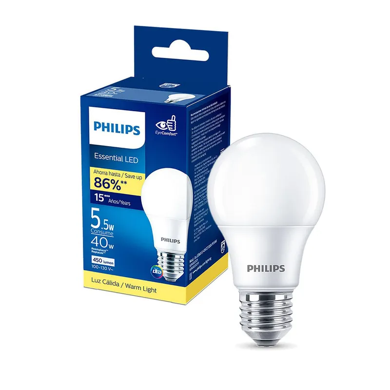 Philips - Foco Led Luz Cálida E27