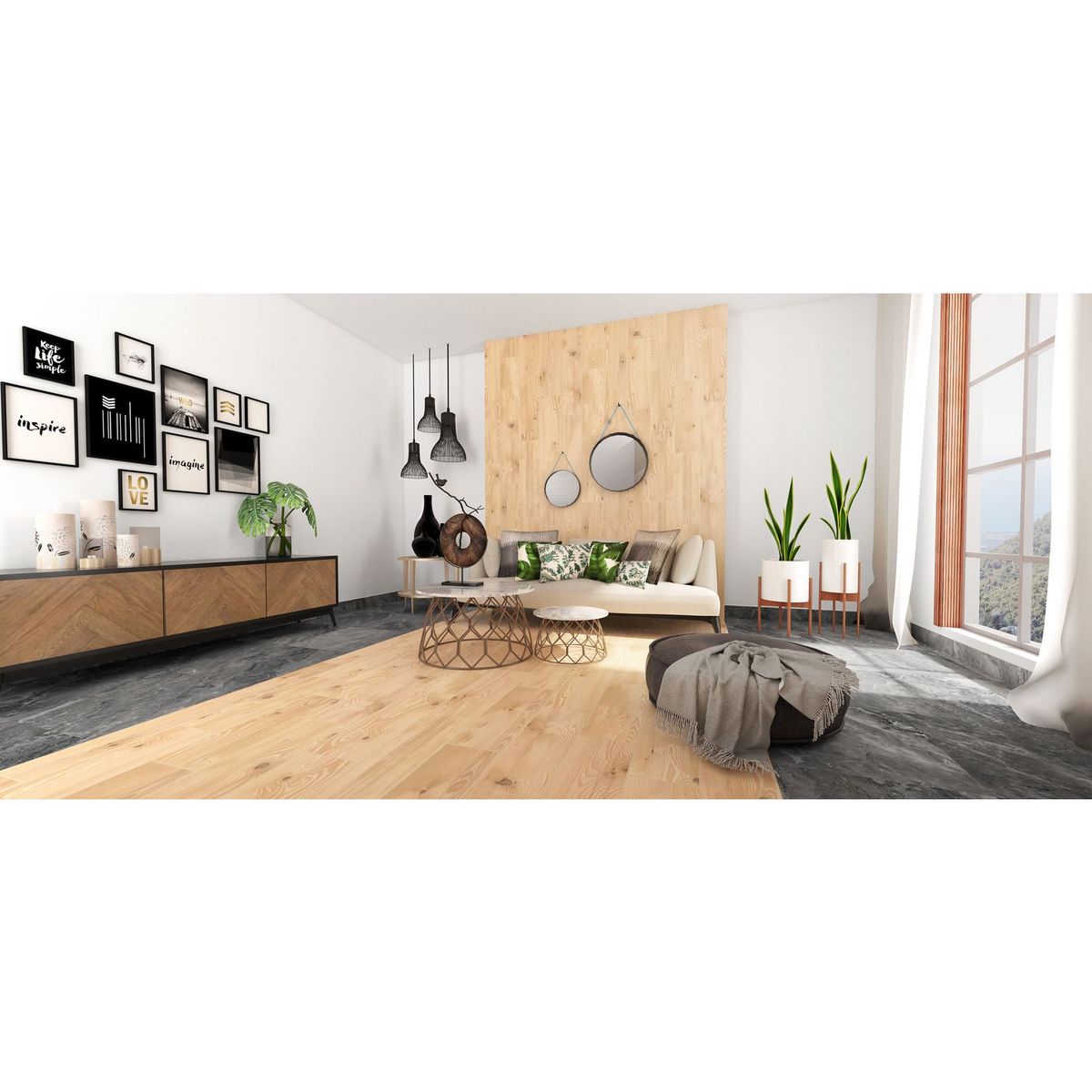 Tecnopiso - Piso Cerámico Natura Beige 20X60 1.44m2