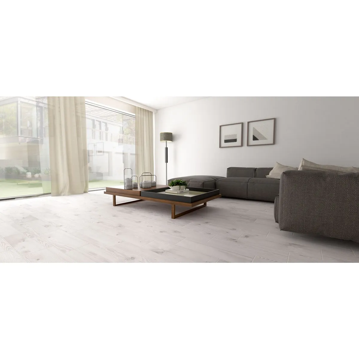 Tecnopiso - Piso Cerámico Natura Gris 20X60 1.44