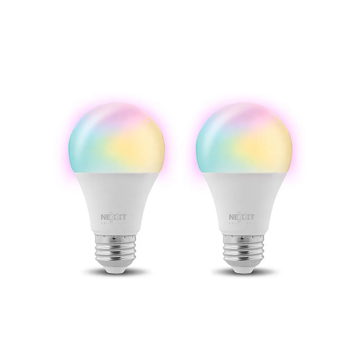 2 Pack Focos Inteligentes Wi-Fi A19 Color RGB 9 W, marca Nexxt - Foto 2