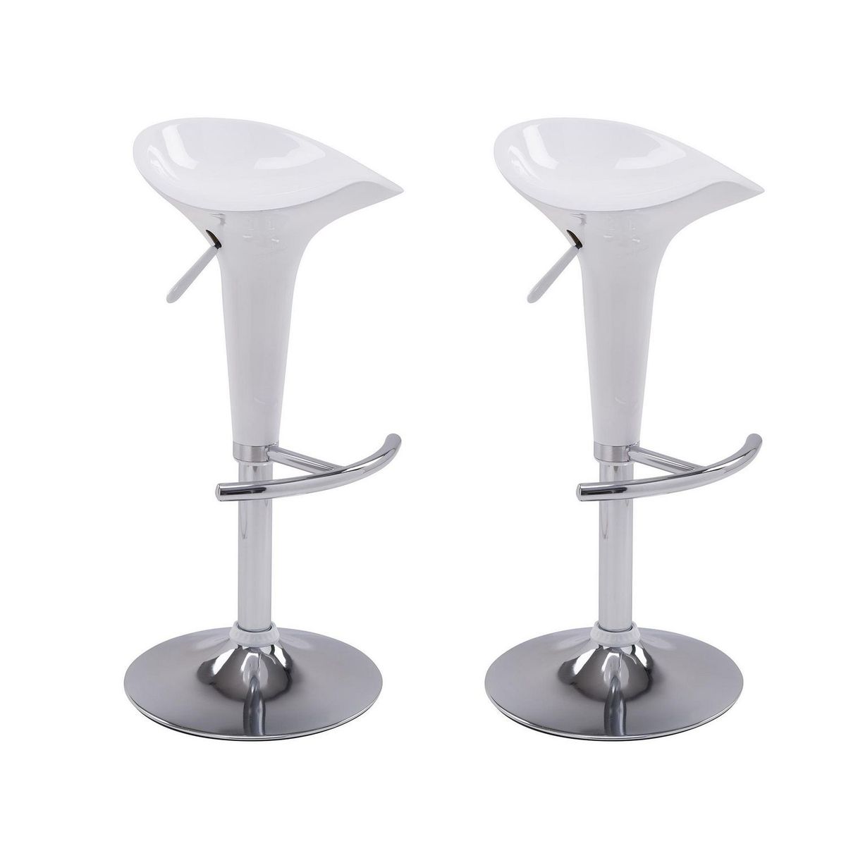 Setx2 Silla Bar Ondas Blanca, marca Just Home Collection - Foto Principal