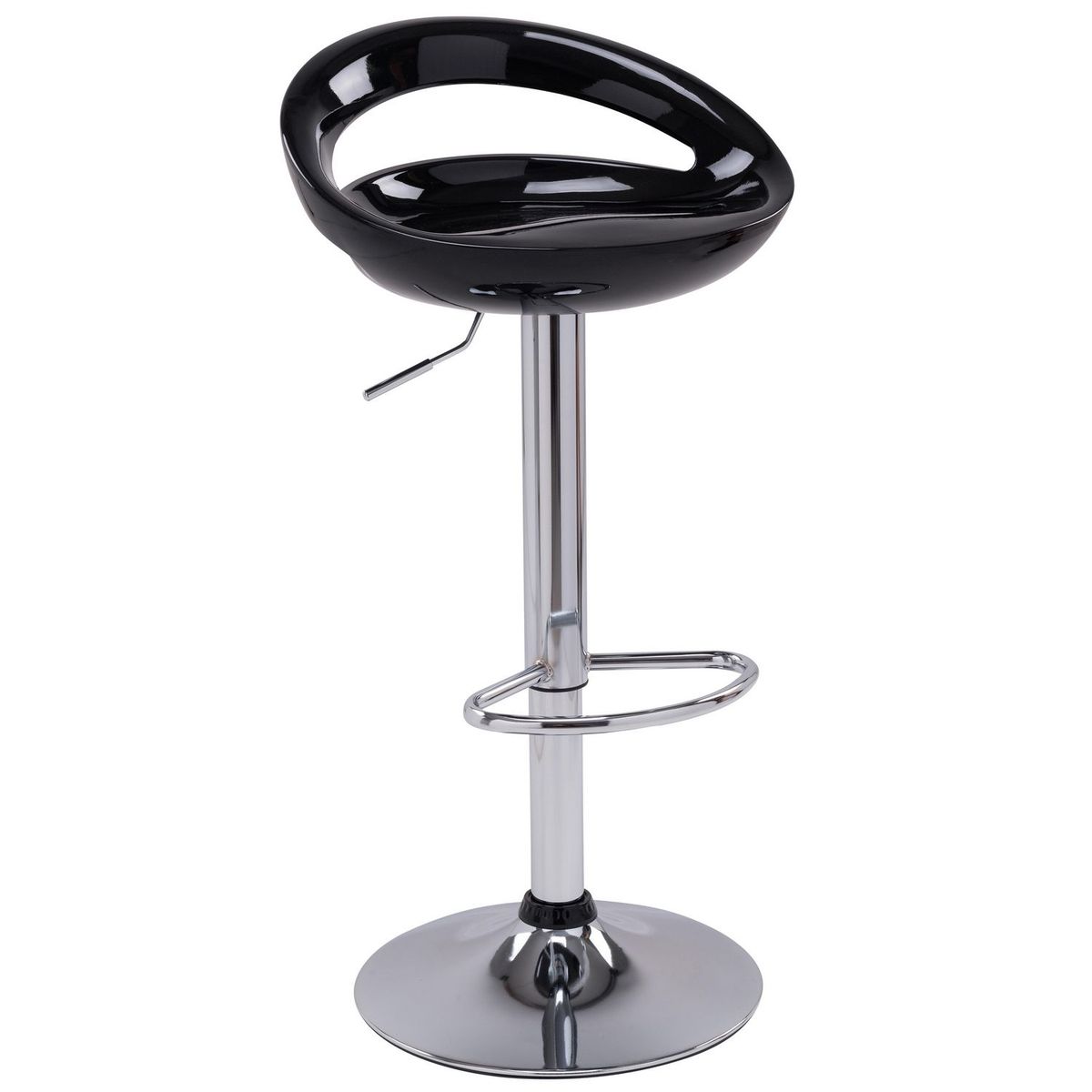 Silla Bar media luna negra, marca Just Home Collection - Foto Principal