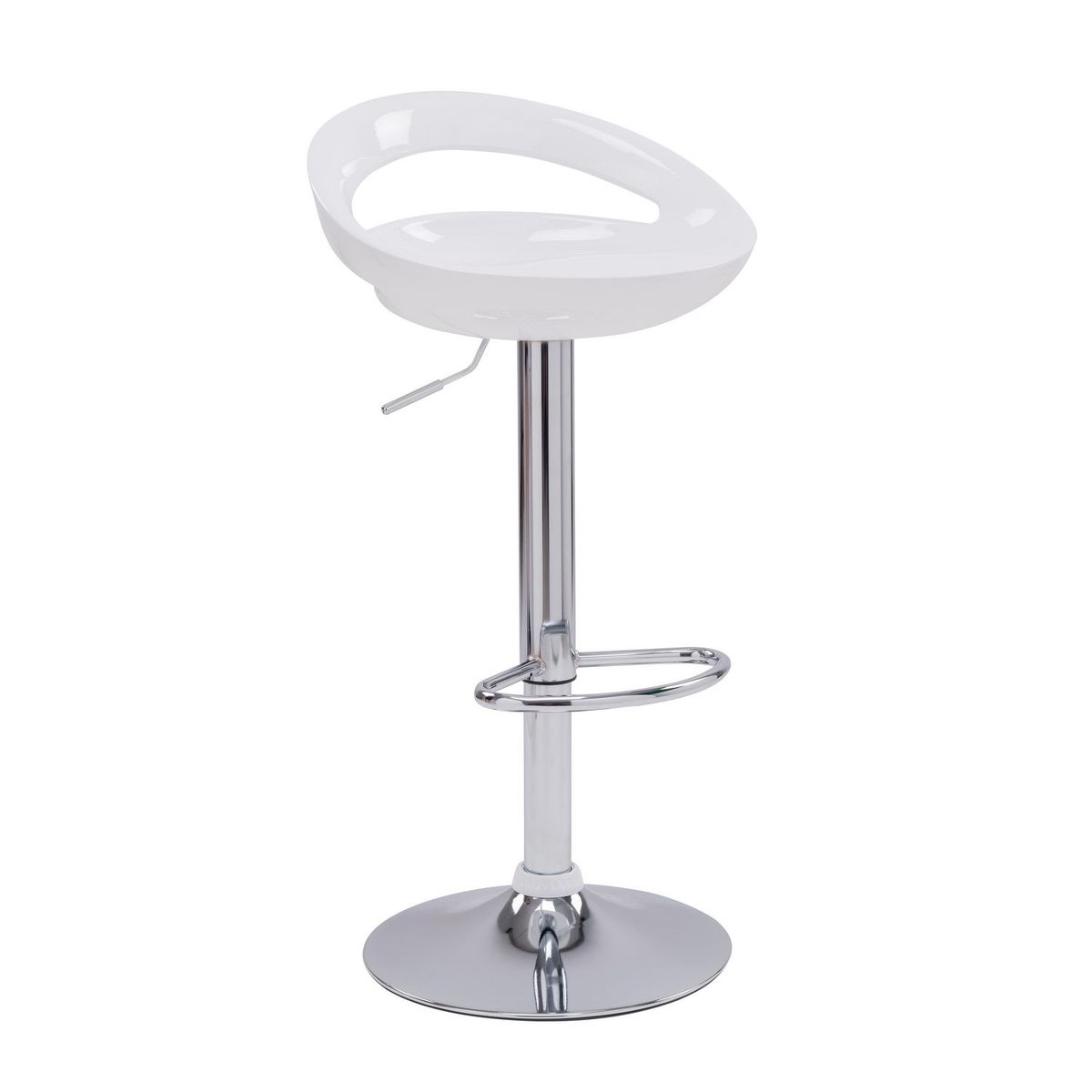 Silla Bar media luna blanca, marca Just Home Collection - Foto Principal