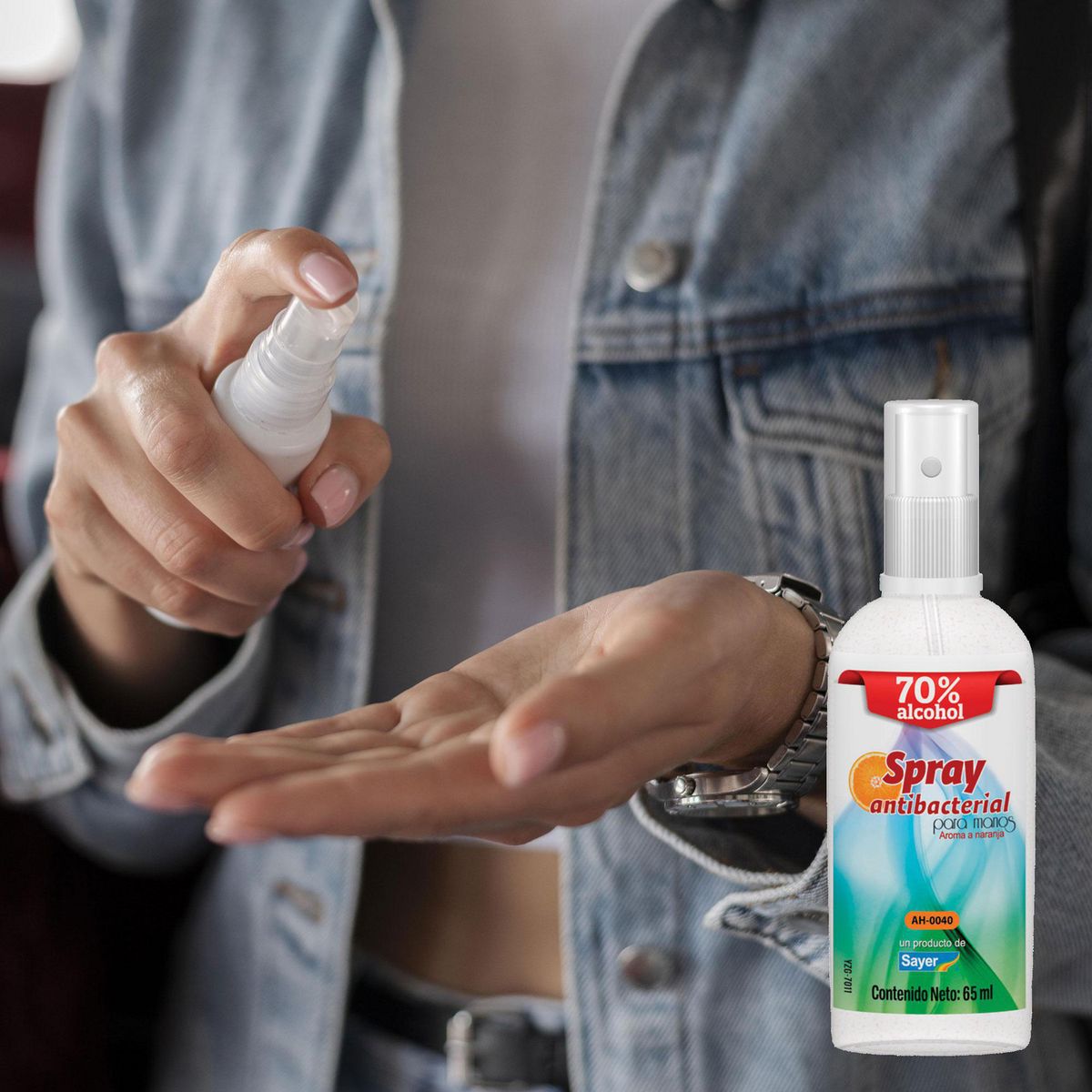 Spray Antibacterial 65ml, marca Sayerlack - Foto 2