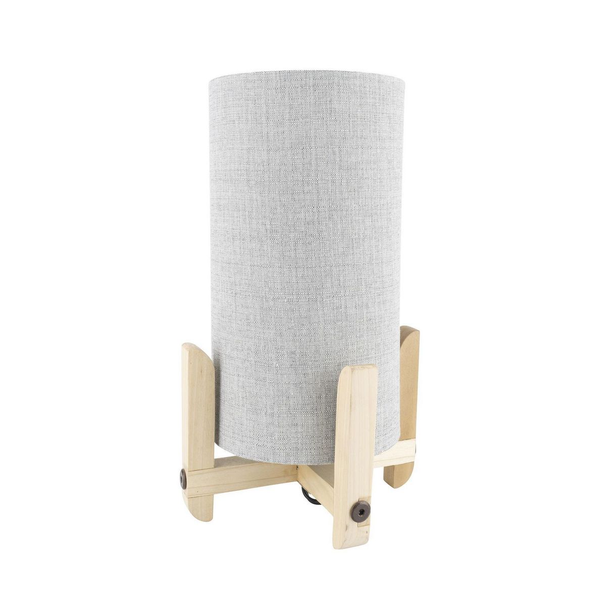 Luzerna - Lámpara de Mesa Cross Gris 60W E27