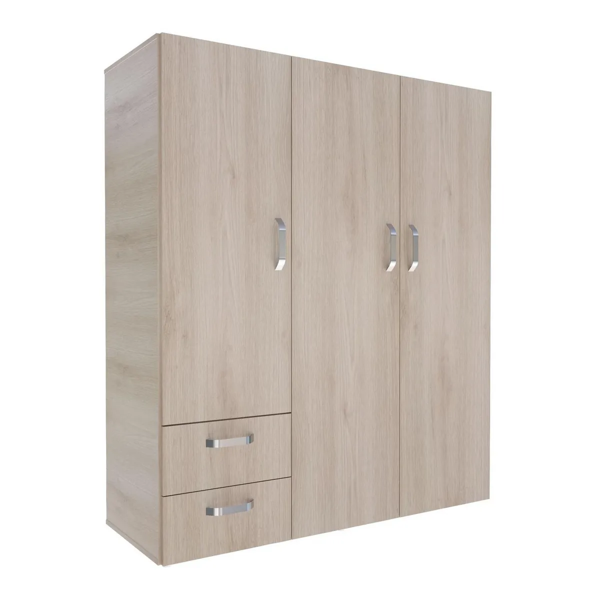 Maderkit - Clóset 3 puertas 2 cajones Linz cenizo
