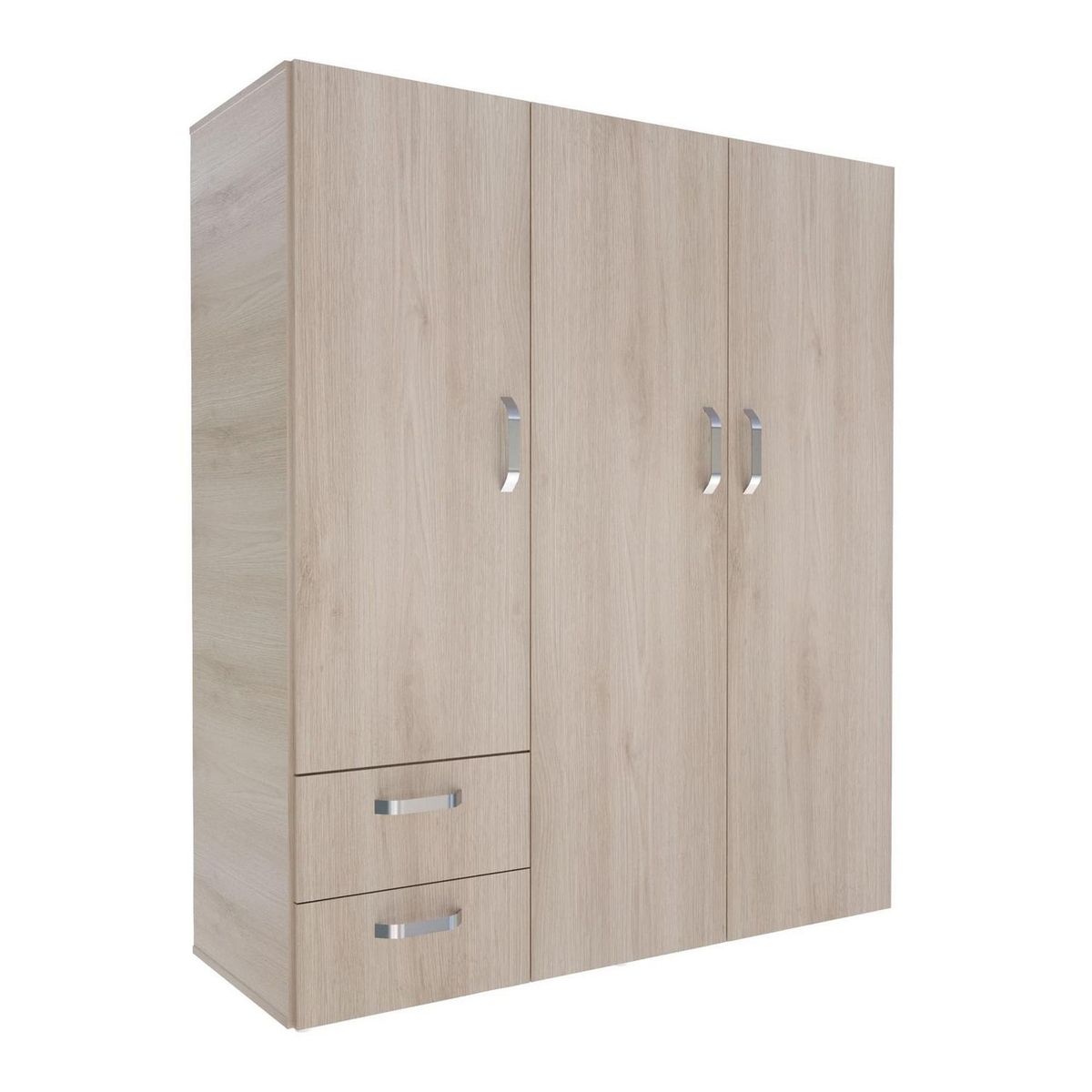 Maderkit - Clóset 3 puertas 2 cajones Linz cenizo