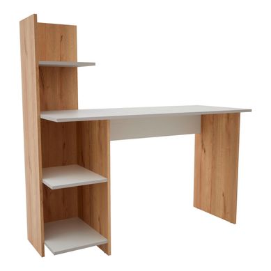 Escritorio con Biblioteca Wex color Rovere Blanco