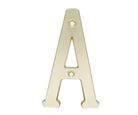 Letra A slim 4" laton brillante