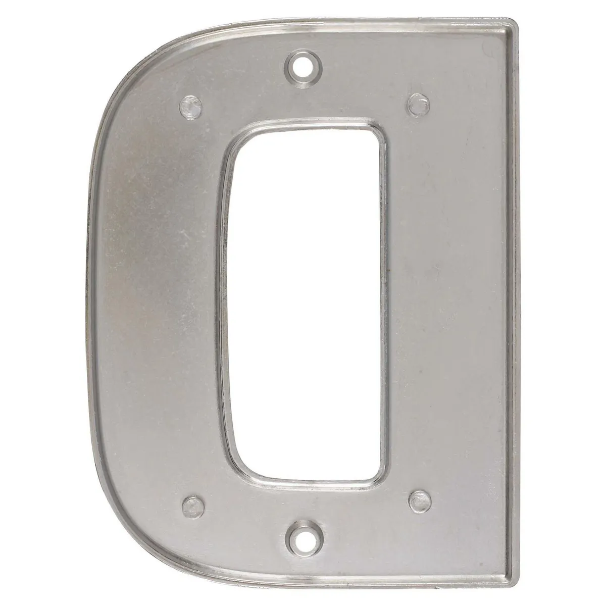 Lock - Letra D bold 4" cromo satinada