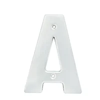 Letra A bold 4" cromo satinada